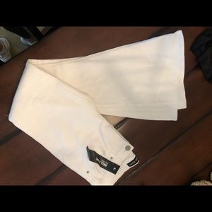 Brand new white express flares